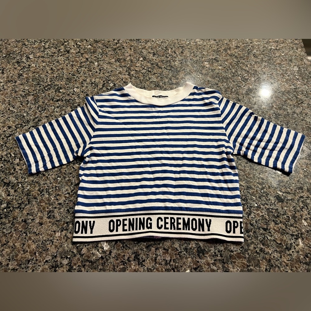 Opening Ceremony Striped Crop Top